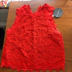 Beautiful embellished red tank!